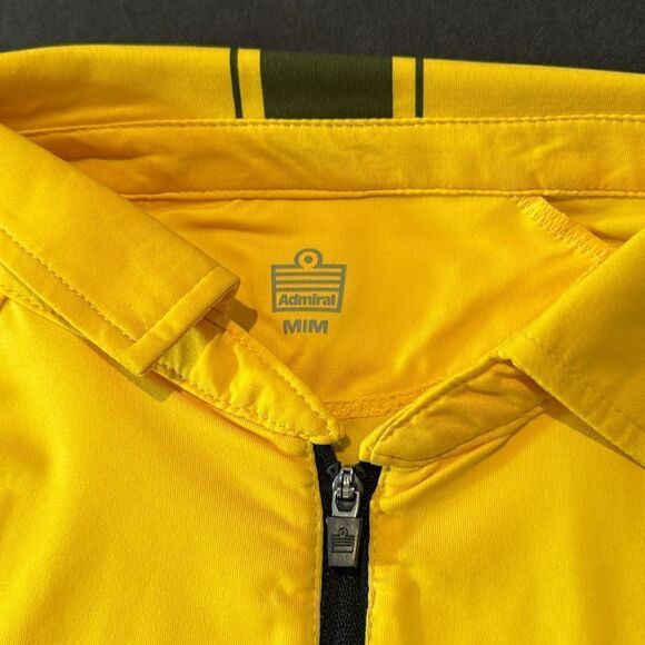 Admiral Mens Gold Authentic Referee Jersey Short Sleeve Front 1/2 Zip Size M NEW - Picture 14 of 14
